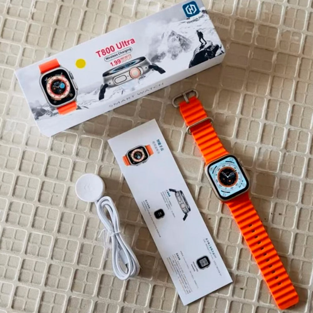 Reloj Inteligente T800 Ultra Carga Inalámbrica