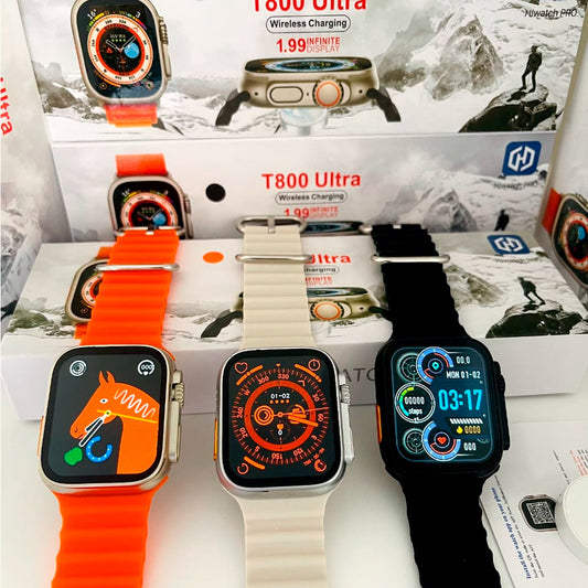 Reloj Inteligente T800 Ultra Carga Inalámbrica
