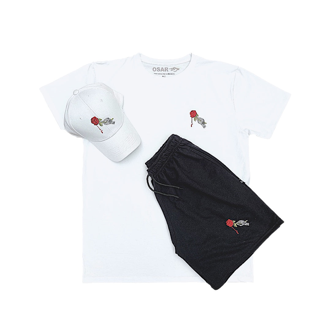 Camiseta Pantaloneta Gorra Diseño Rosa