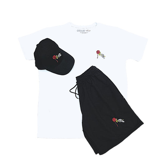 Camiseta Pantaloneta Gorra Diseño Rosa